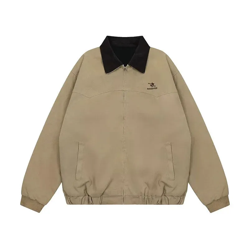 Vintage Loose Baseball Denim Jersey Jacket