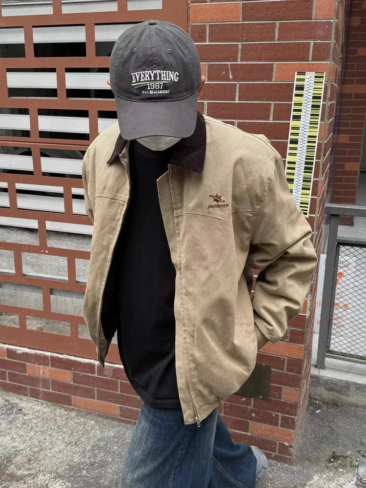 Vintage Loose Baseball Denim Jersey Jacket