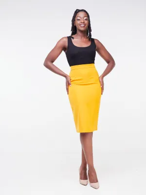 Vivo Fahari Pencil Skirt - Mustard