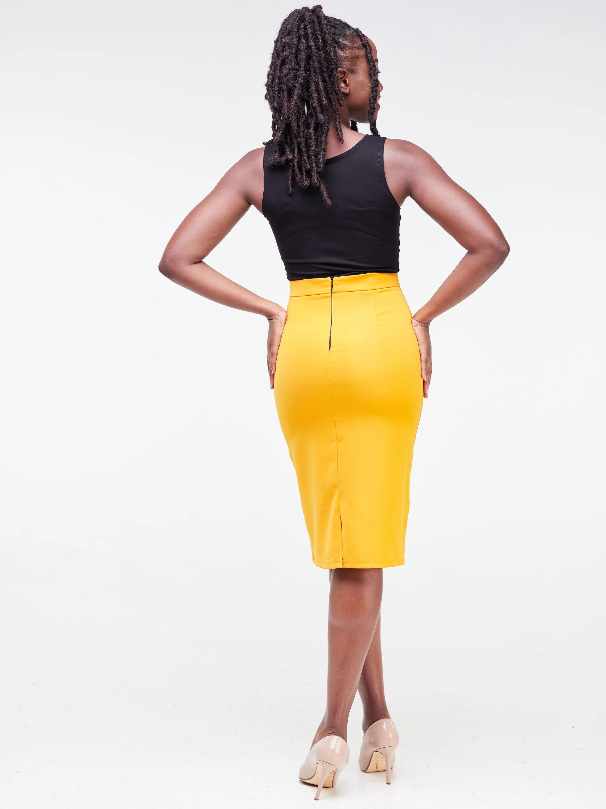 Vivo Fahari Pencil Skirt - Mustard