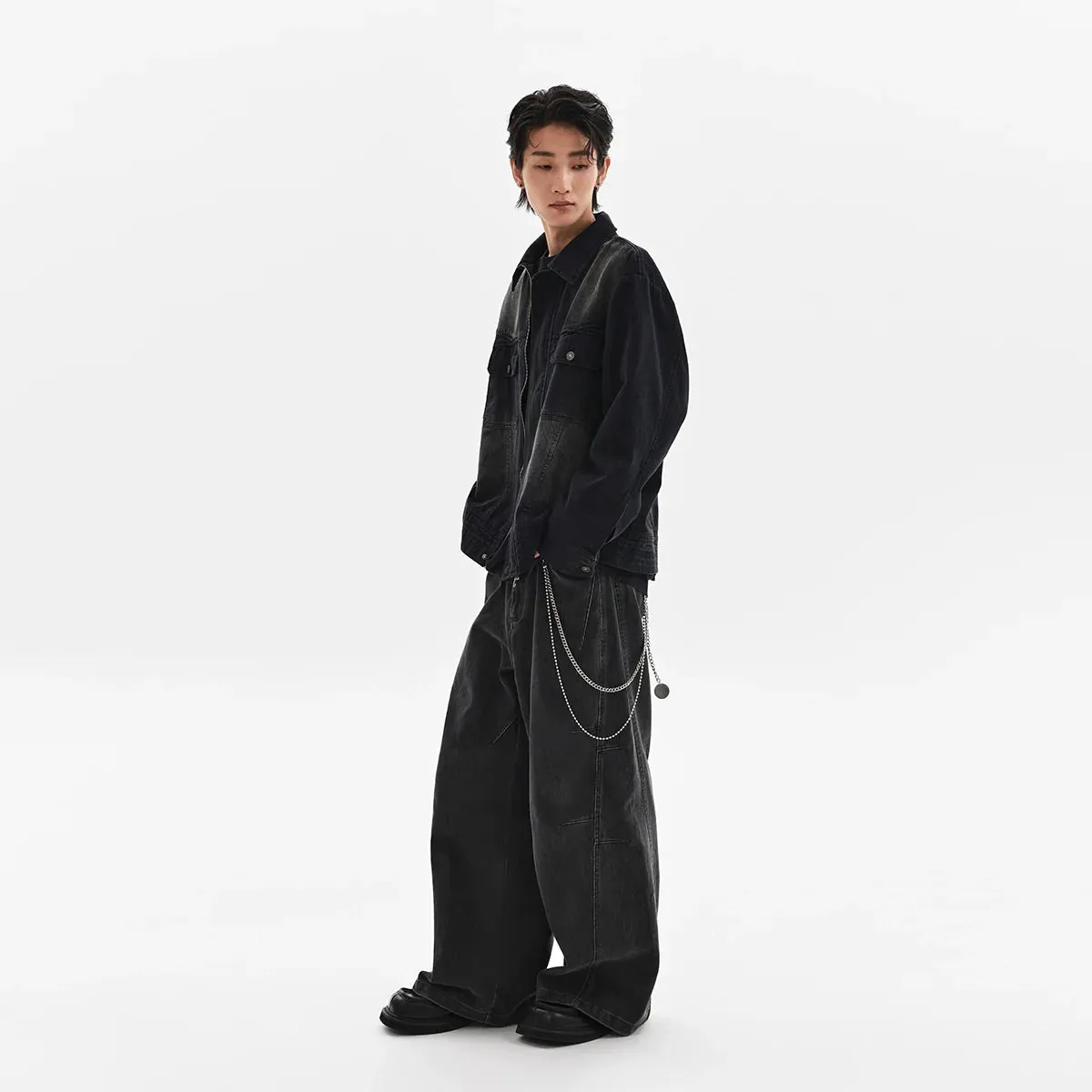 Washed Cotton Cropped Jacket