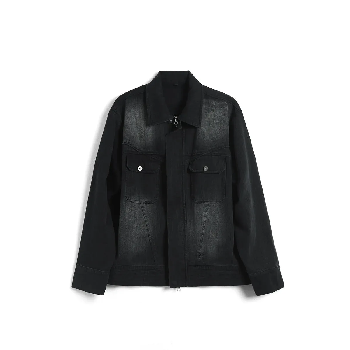 Washed Cotton Cropped Jacket