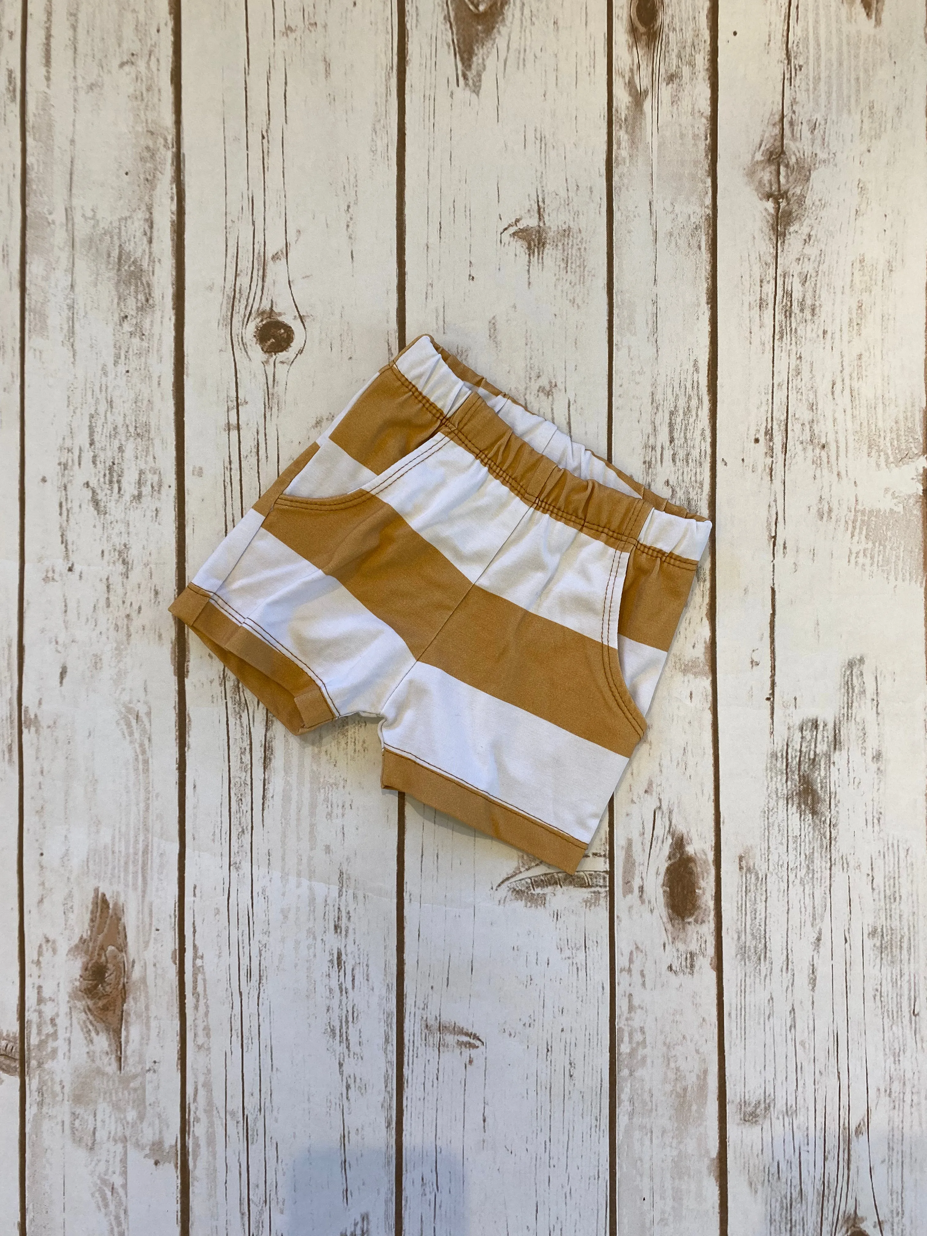 WCC - Cargo Shorts - Mustard Stripe