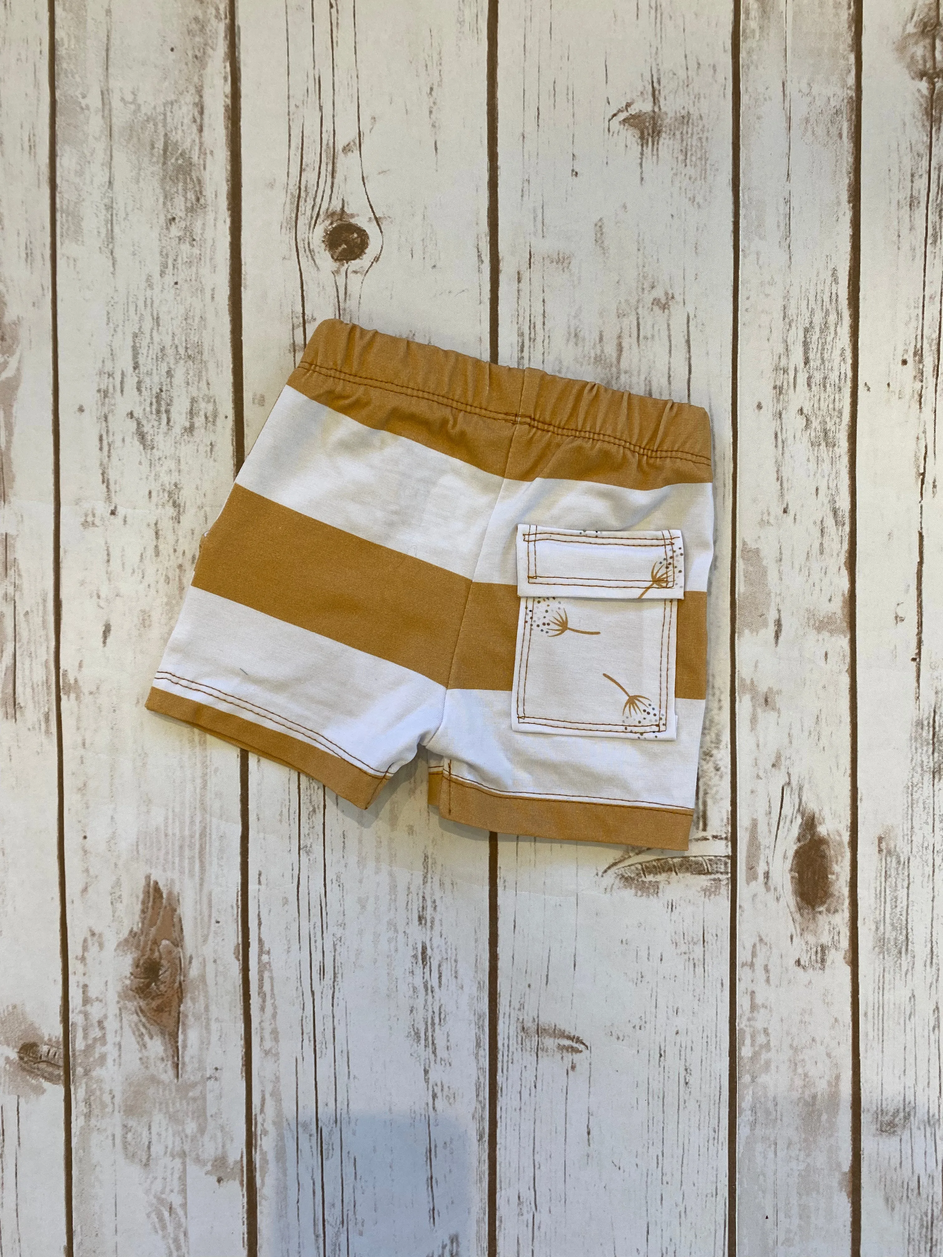 WCC - Cargo Shorts - Mustard Stripe