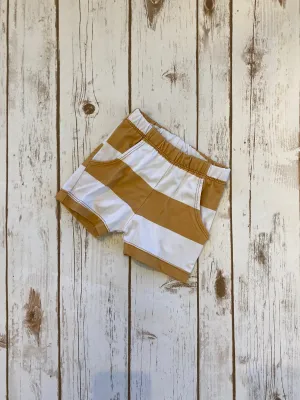 WCC - Cargo Shorts - Mustard Stripe