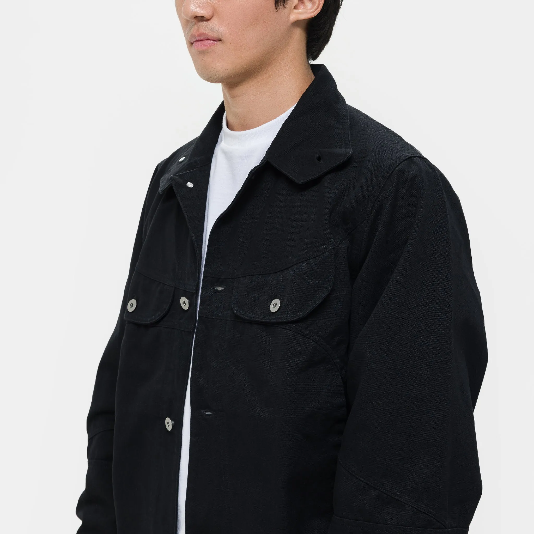 Welder Button Jacket in Black