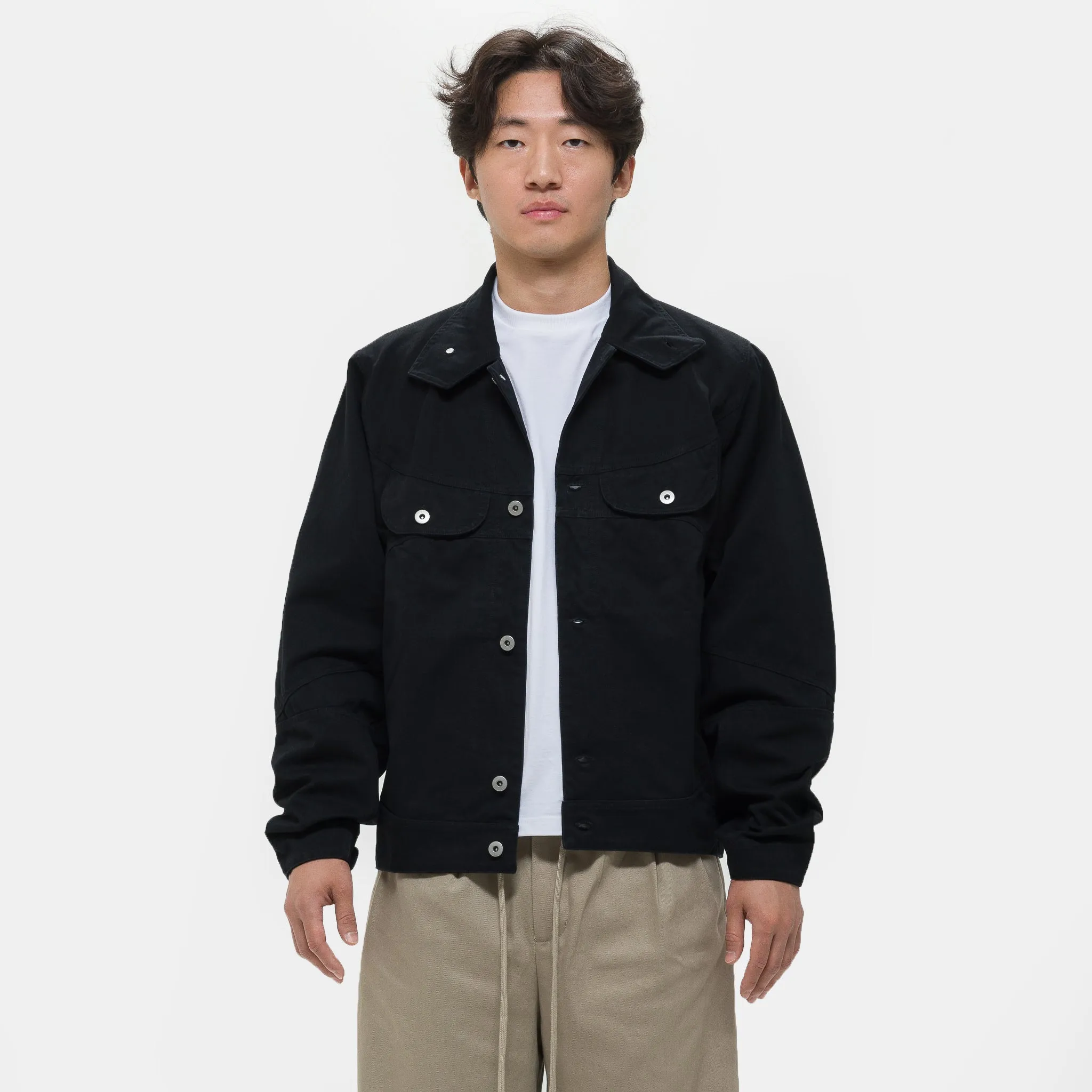 Welder Button Jacket in Black