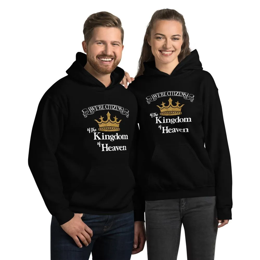 We're Citizens, Unisex Adult Hooded Sweatshirt-White Text