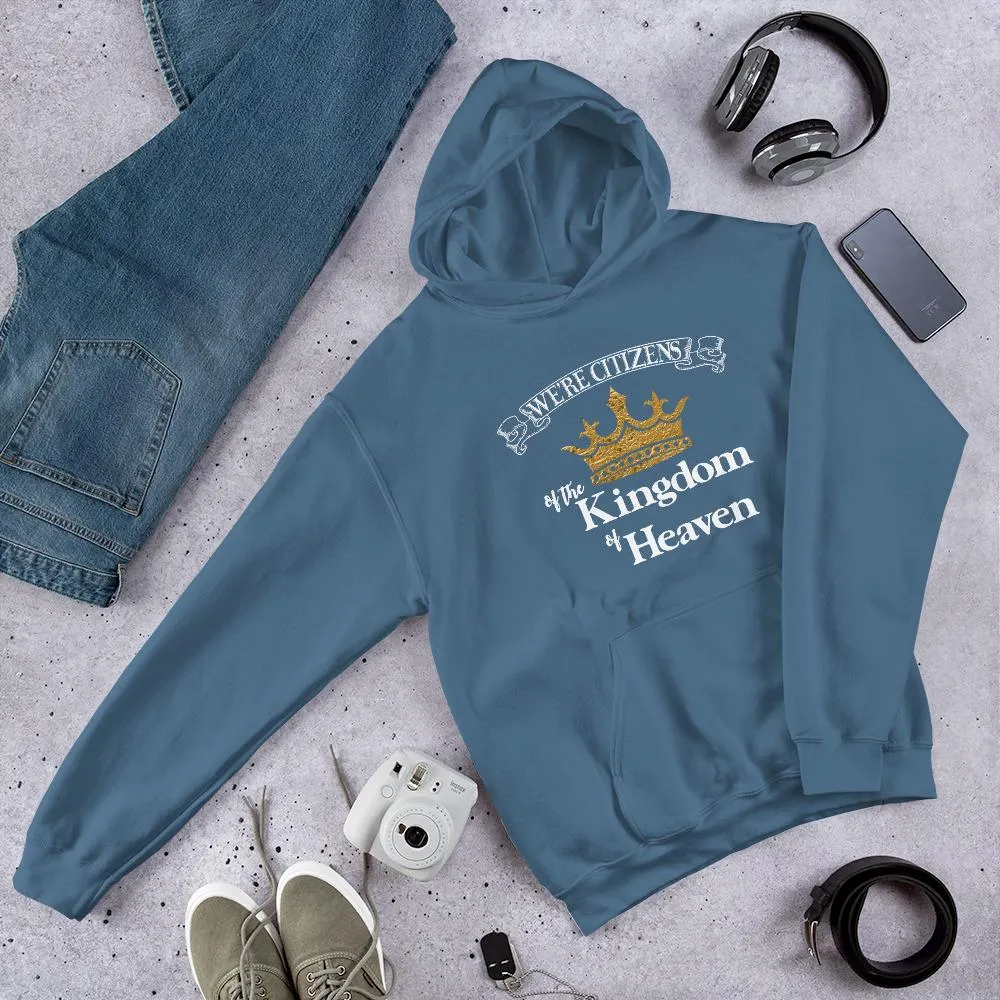 We're Citizens, Unisex Adult Hooded Sweatshirt-White Text