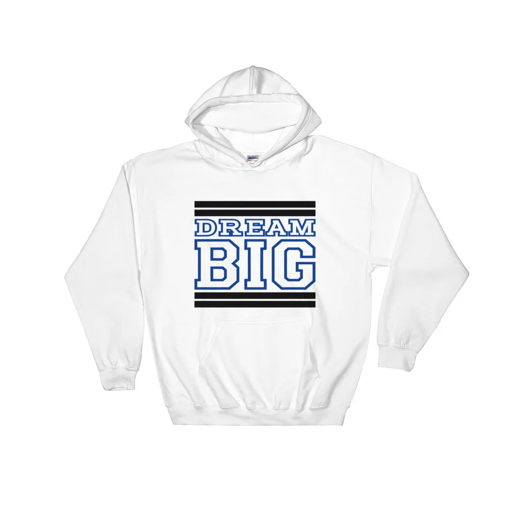 White Black and Royal Blue Hooded Sweatshirt