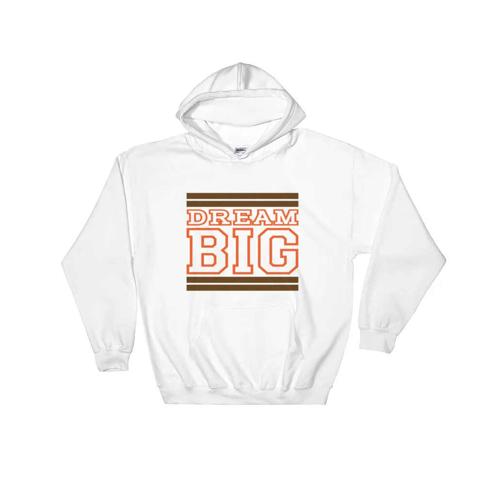 White Brown and Orange Hooded Sweatshirt