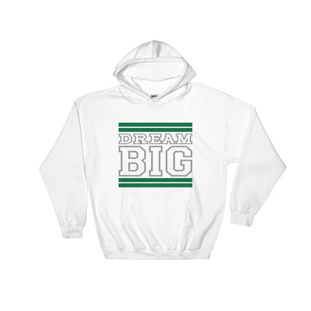 White Green and Grey Hooded Sweatshirt