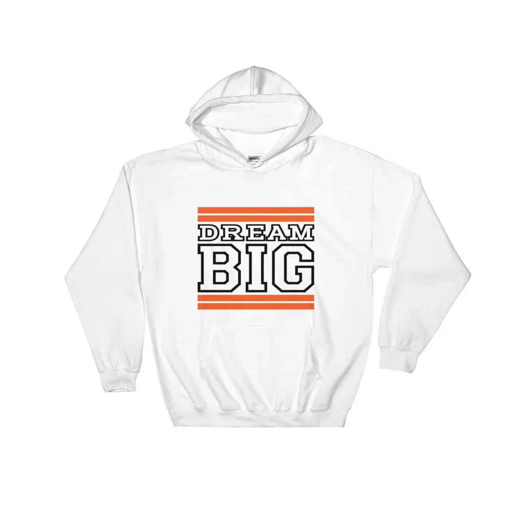 White Orange and Black Hooded Sweatshirt