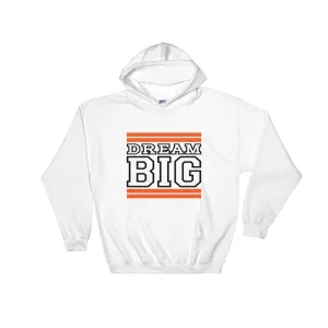 White Orange and Black Hooded Sweatshirt