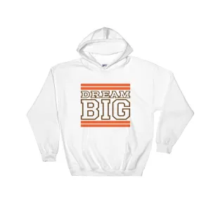 White Orange and Brown Hooded Sweatshirt