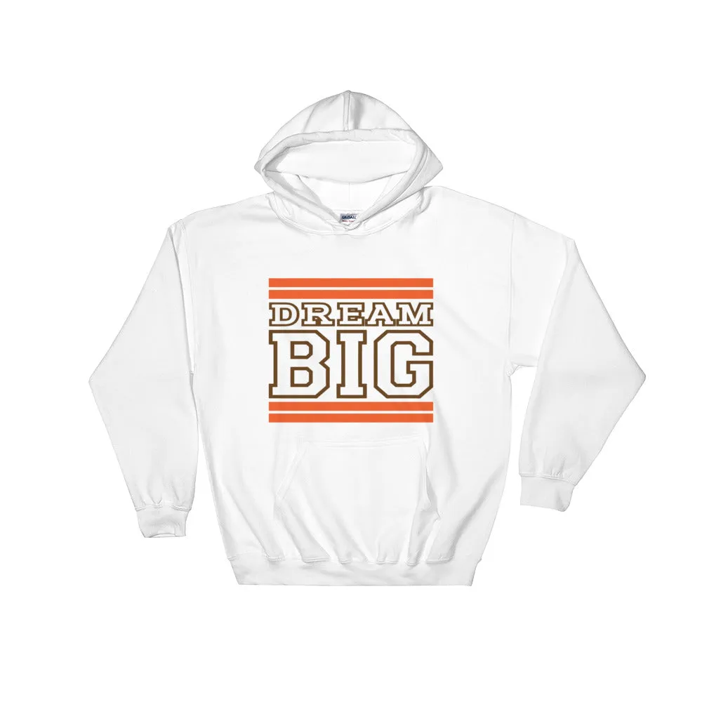 White Orange and Brown Hooded Sweatshirt