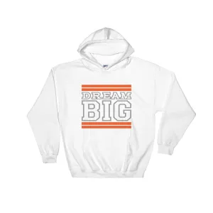 White Orange and Grey Hooded Sweatshirt