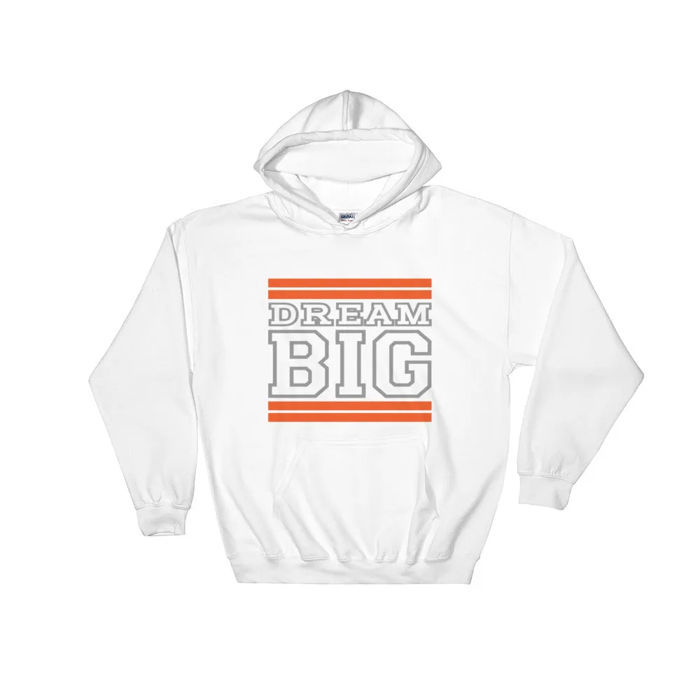 White Orange and Grey Hooded Sweatshirt