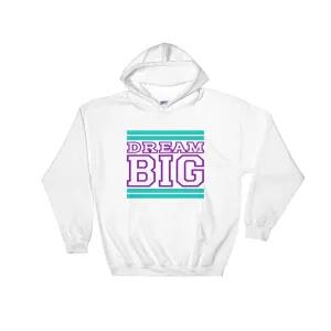 White Teal and Purple Hooded Sweatshirt