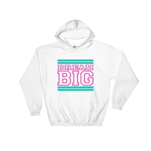White Turquoise and Pink Hooded Sweatshirt