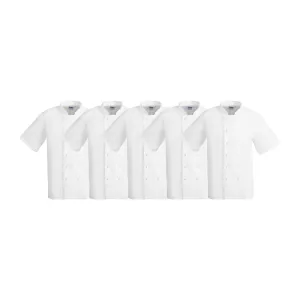 Whites Boston Unisex Chef Jacket White S (5 Pack)