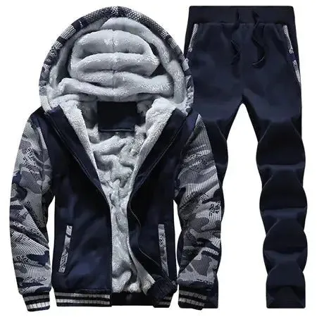 Winter Inner Fleece Hoodies Men