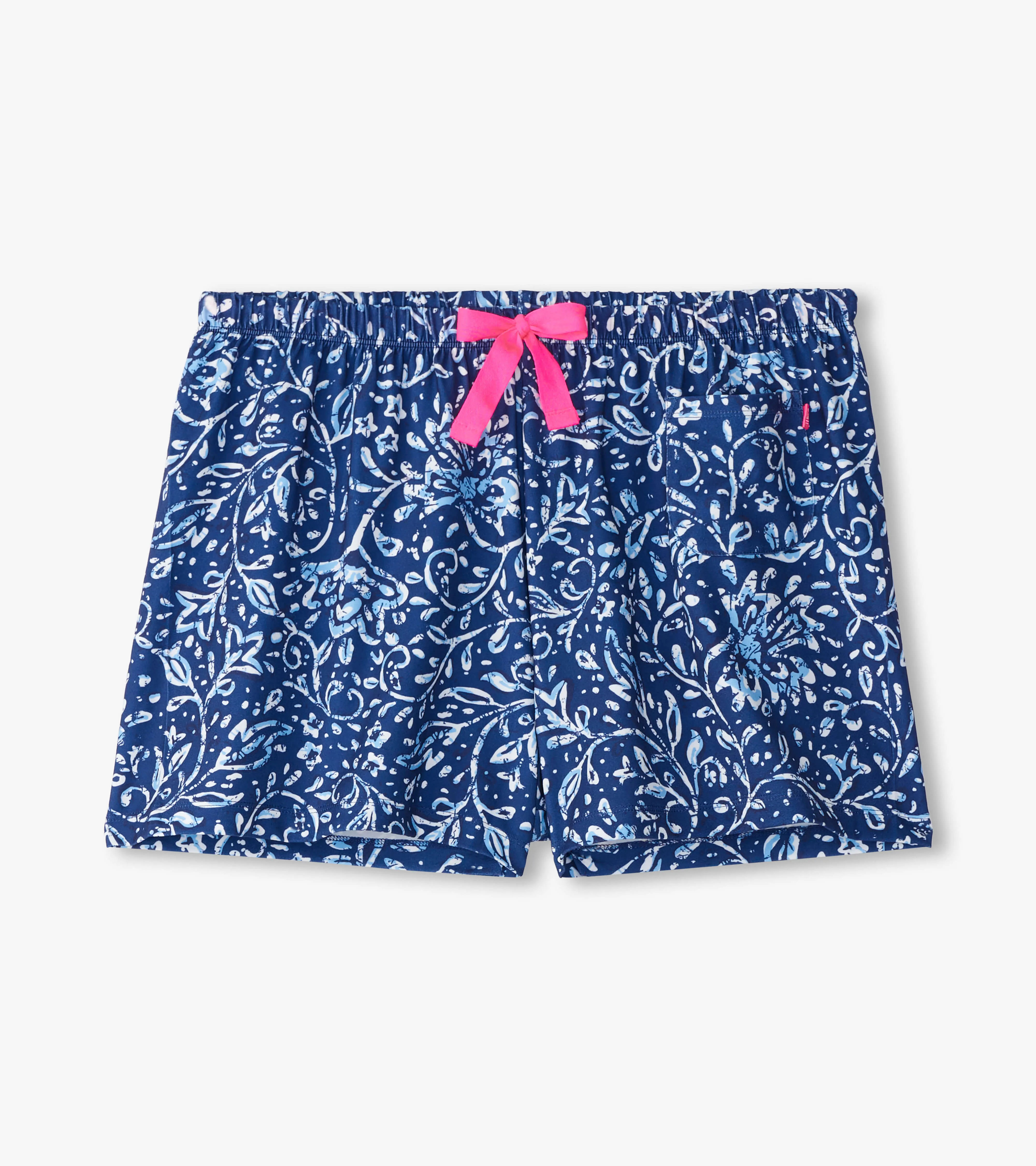 Women's Batik Flowers Polyknit Pajamas Shorts