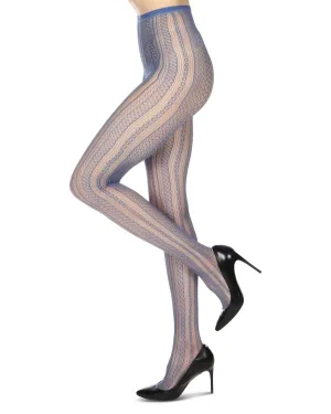 Women's Optic Spiral Sheer Net Nylon Tights