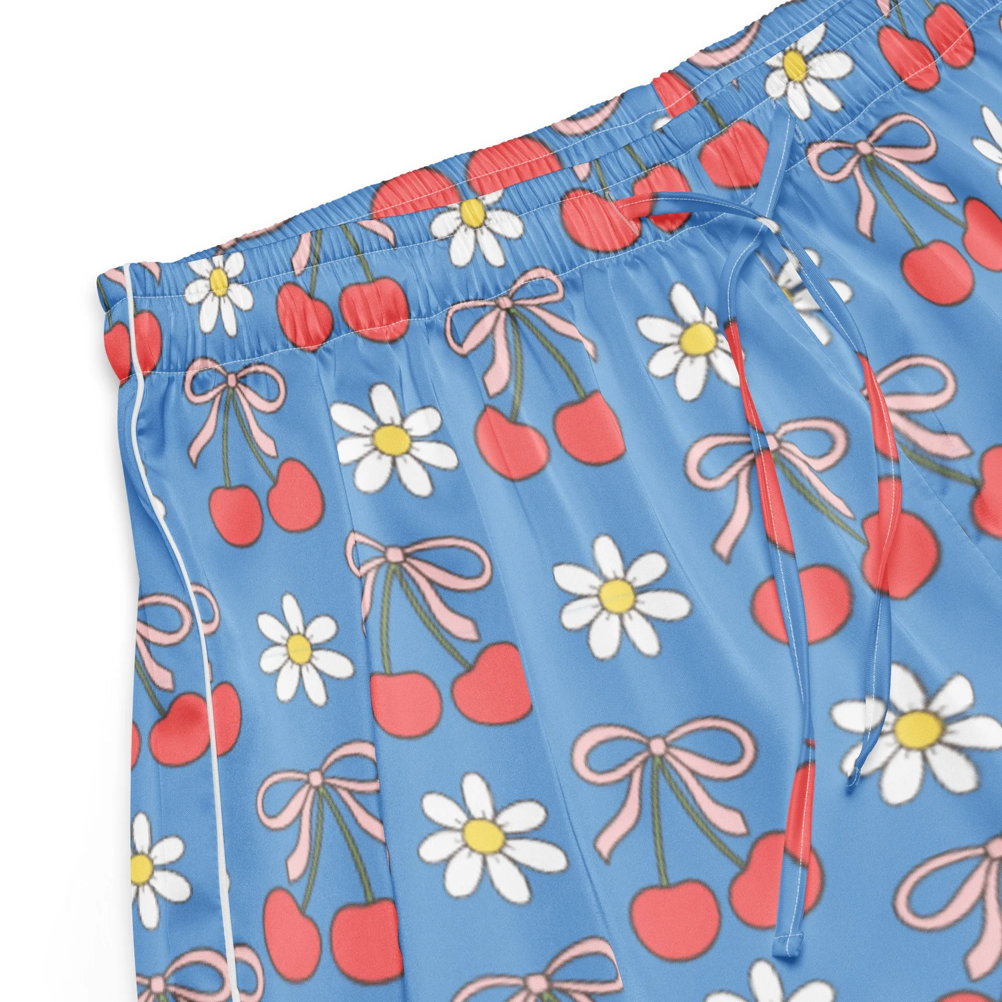 WOMEN'S PREMIUM PAJAMA SHORTS RED CHERRIES