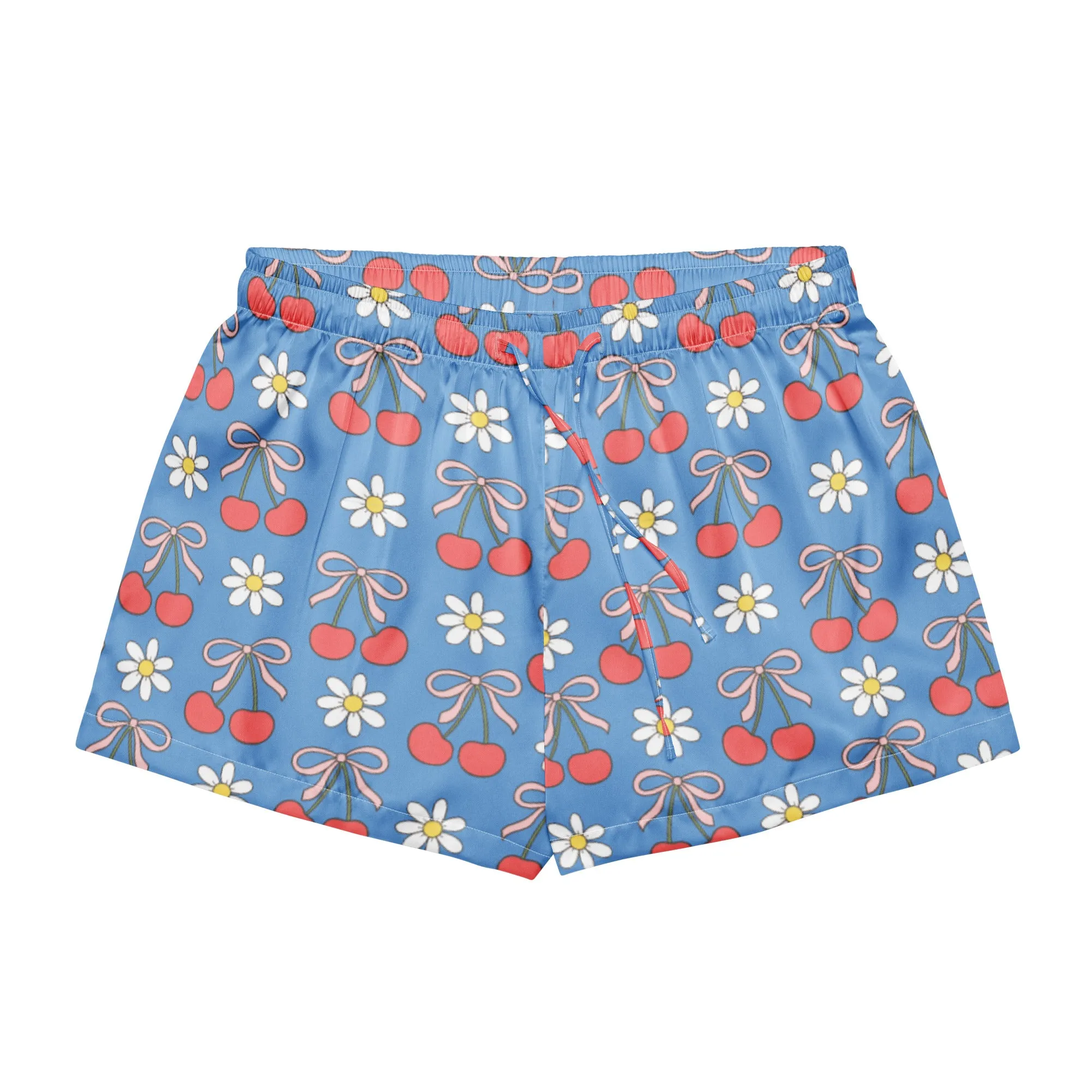 WOMEN'S PREMIUM PAJAMA SHORTS RED CHERRIES