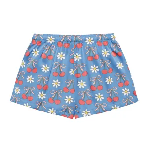 WOMEN'S PREMIUM PAJAMA SHORTS RED CHERRIES