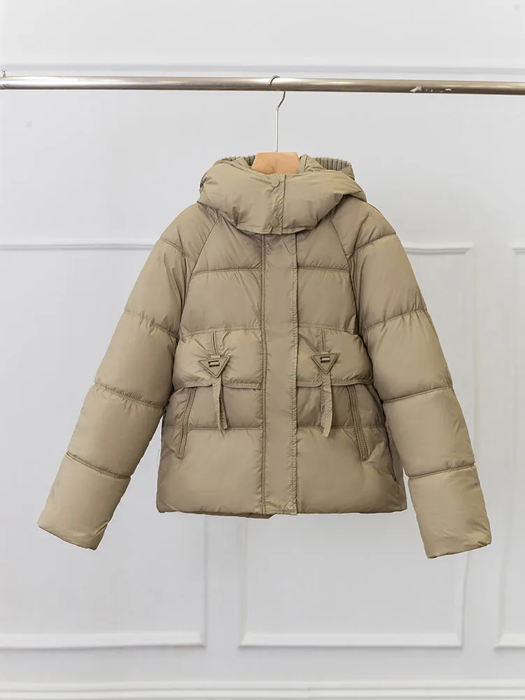 Women's Quilted and Padded Cropped Puffer Jacket for Maximum Warmth