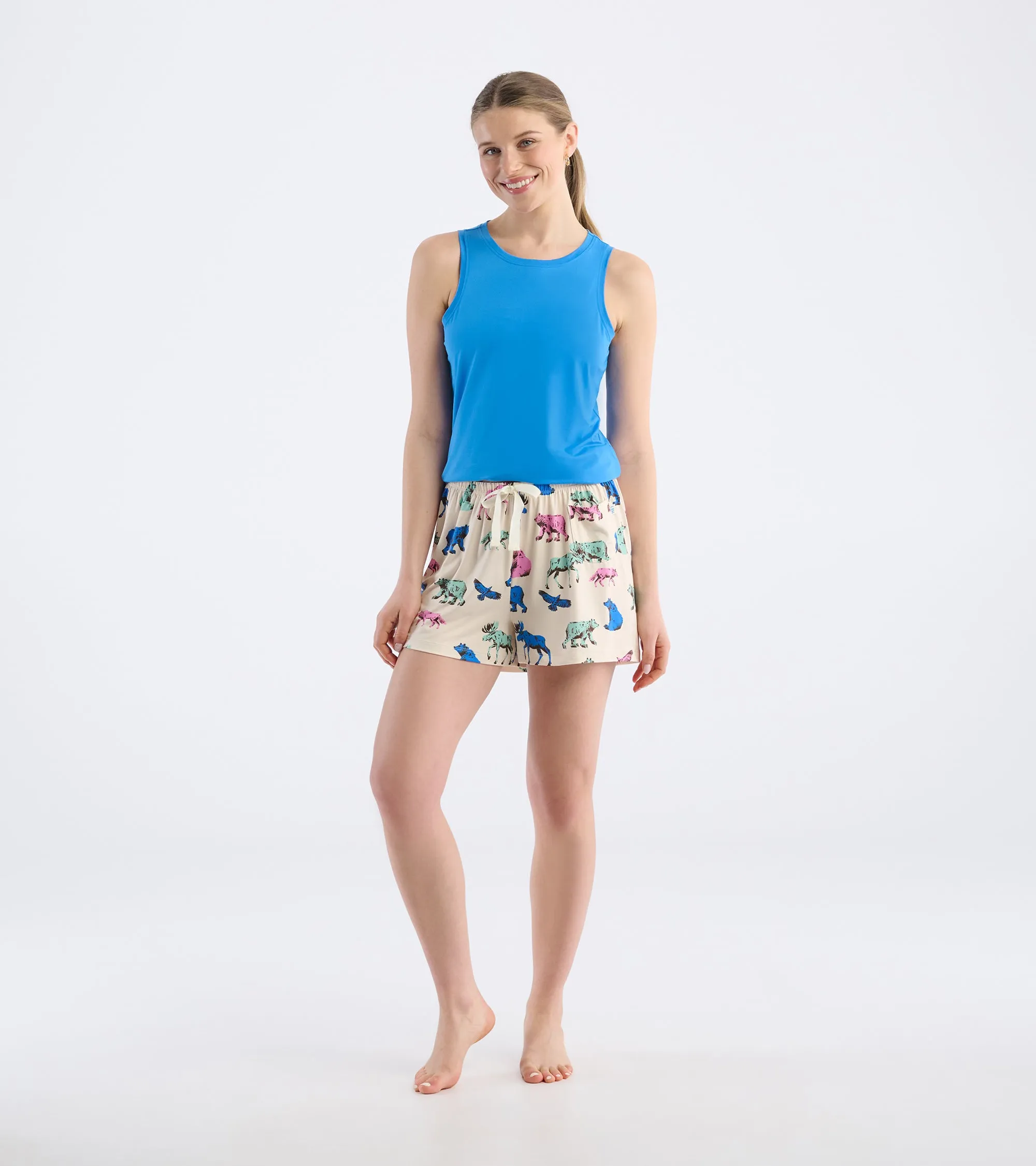 Women's Woodland Animals Pajama Shorts