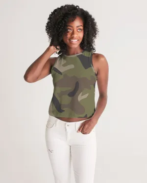 Woodland Camo Women's Cropped Tank