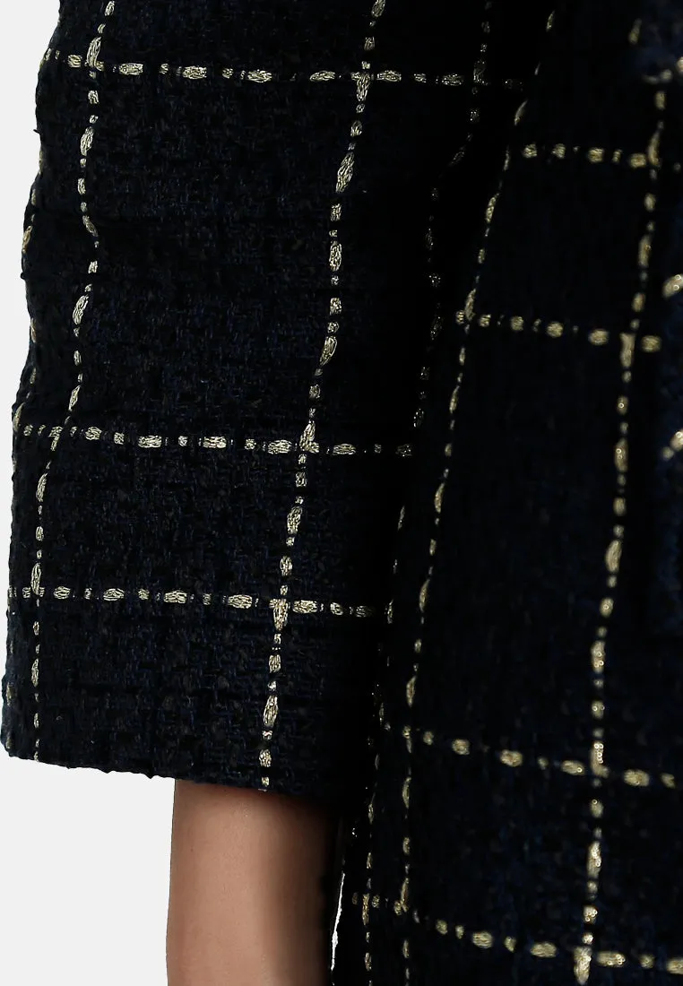 Woven Button-Down Jacket   Mini Dress Combo By RUW