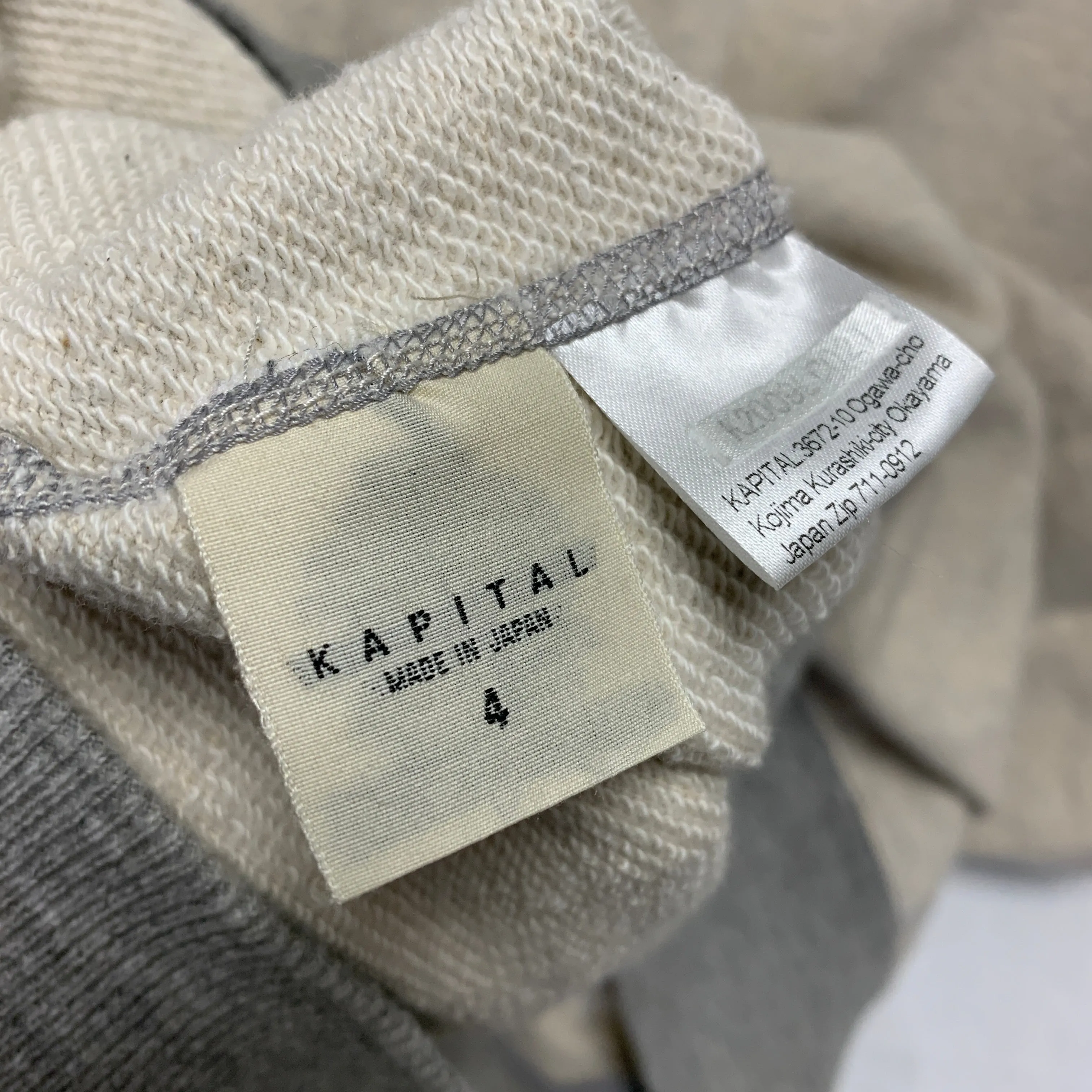 [XL] Kapital Beethoven Piano College Chieftain Crewneck Sweatshirt Grey