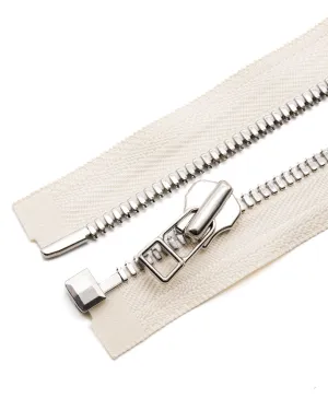 YKK Excella® | Complete, separating zipper with single slider | Silver | Size 8