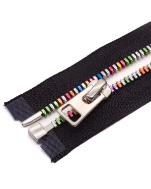 YKK Excella® Light | Complete, separating zipper with single slider | Rainbow | Size 5
