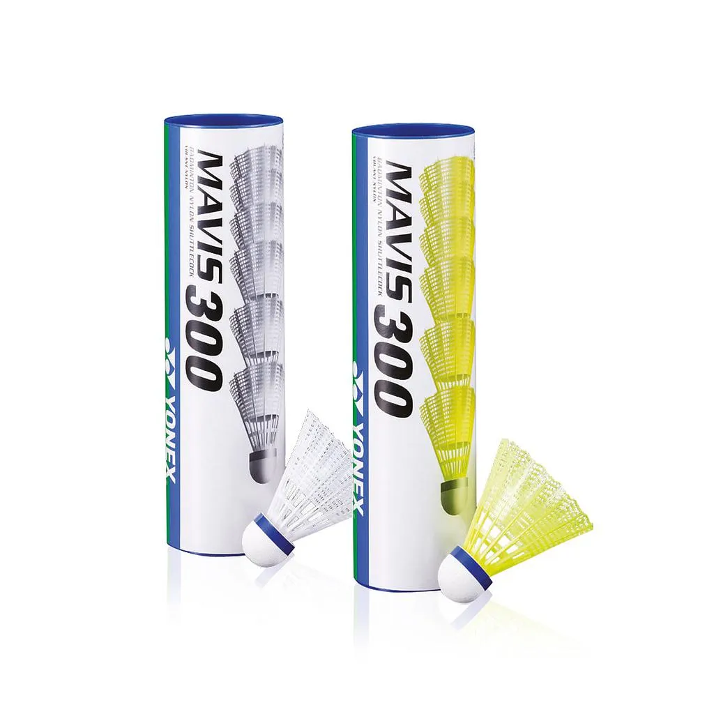 Yonex Mavis 300 Shuttles (Tube of 6) - Yellow