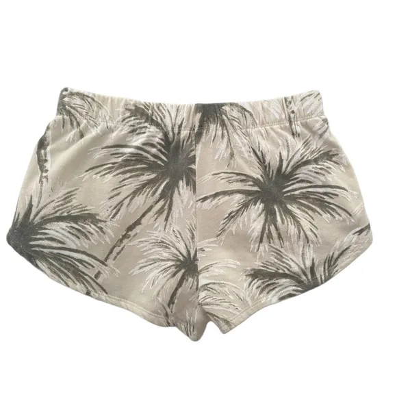 Z Supply Bohemian Palm Tree Balloon Sleeve Long Sleeve Top and Beach Shorts