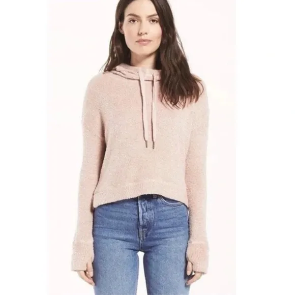 Z Supply Kacey Feather Hoodie in Mauve