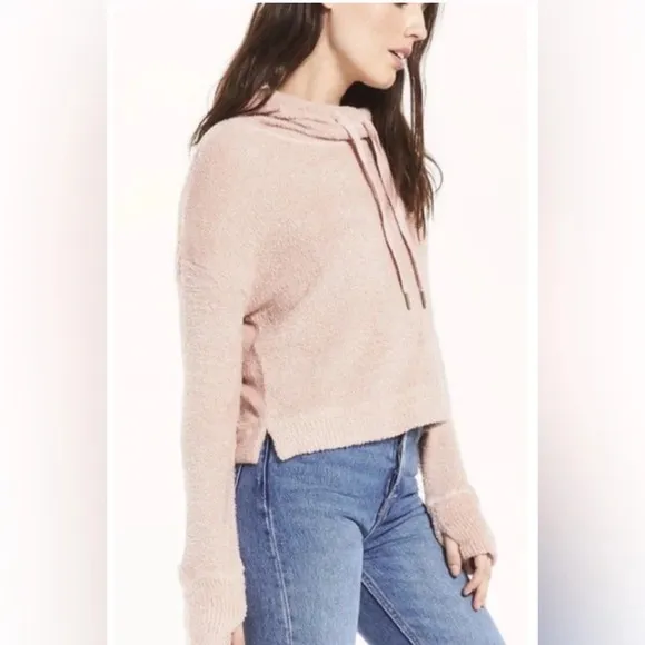 Z Supply Kacey Feather Hoodie in Mauve