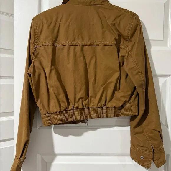 Zara Waxed Cropped Jacket size small