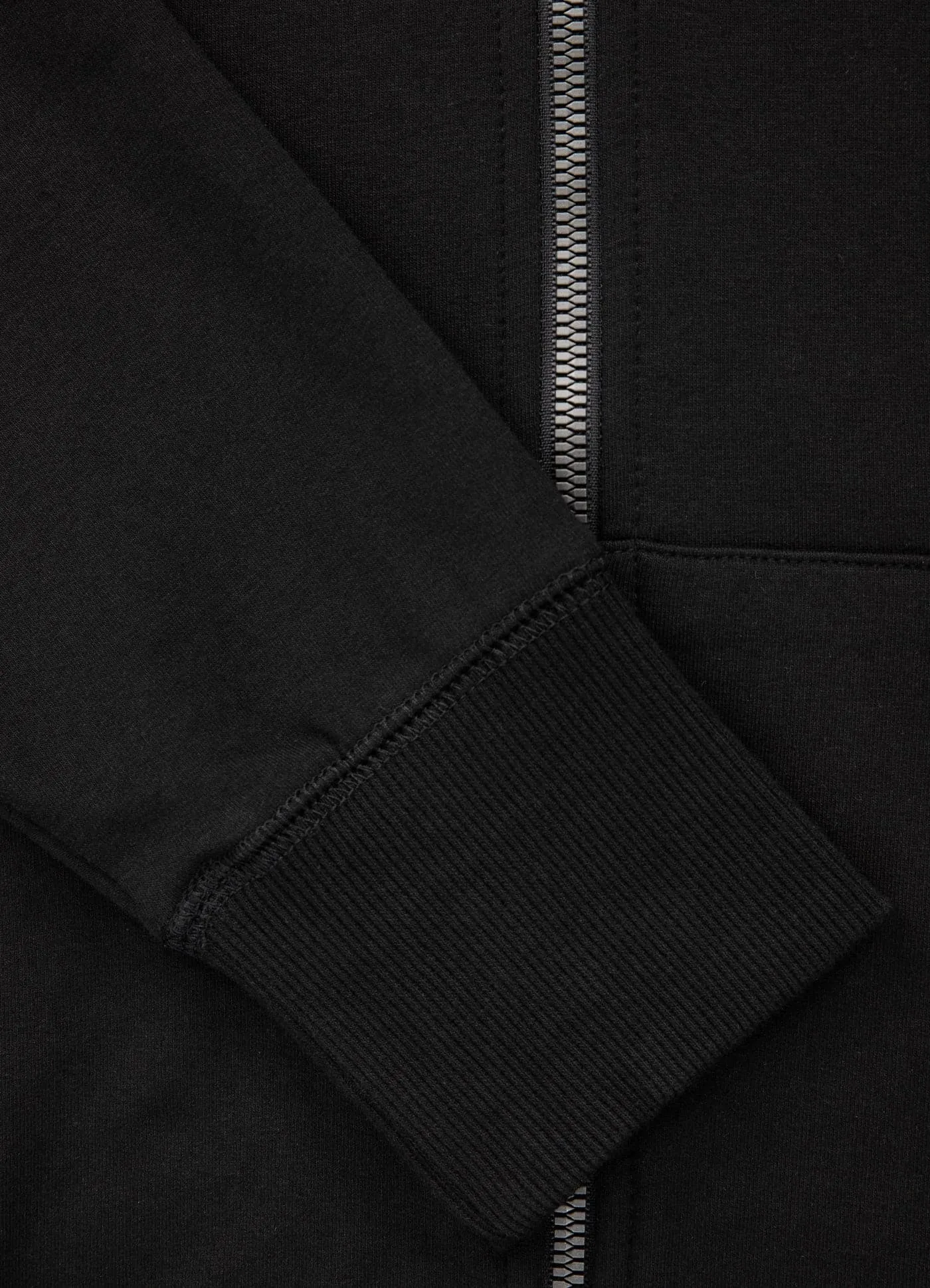 Zip Hoodie Lotus French Terry - Black