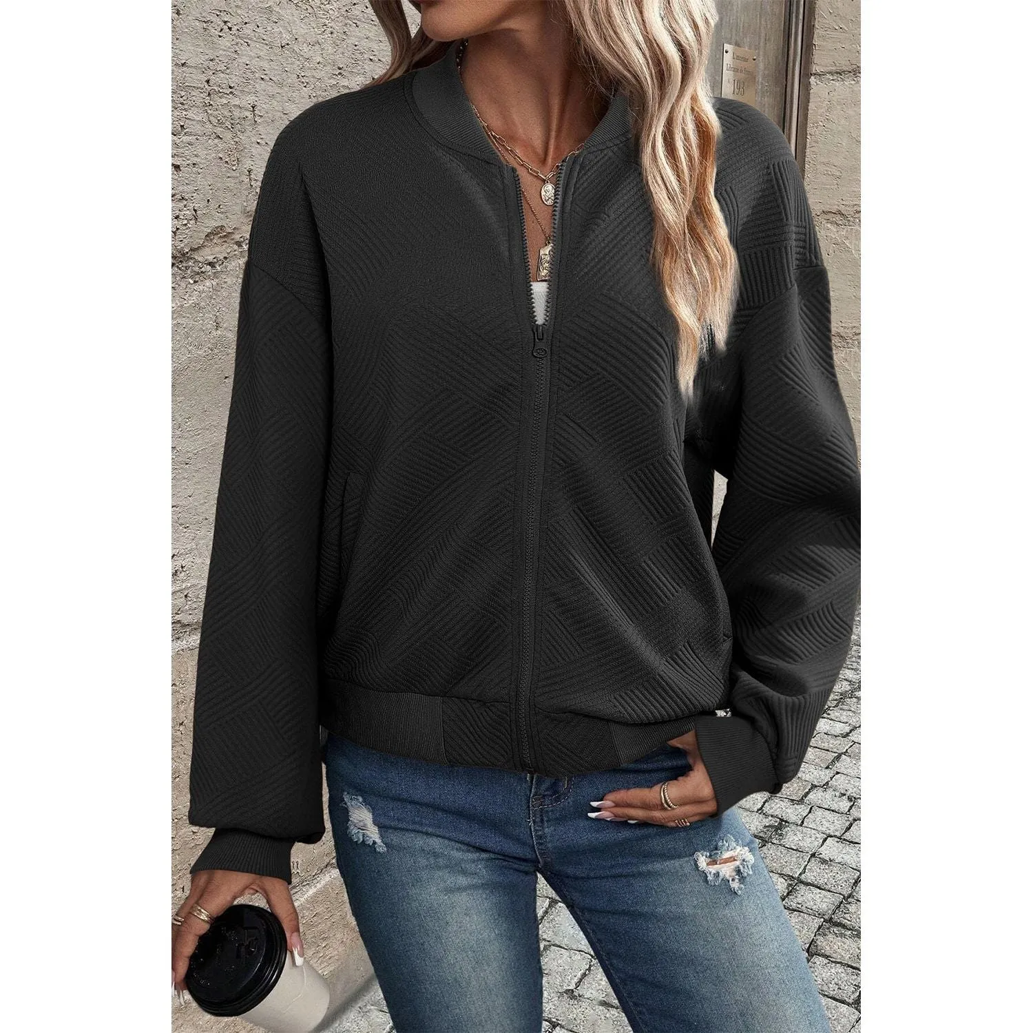 Zipper Bomber Jacket
